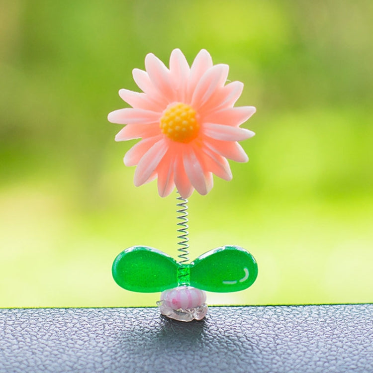 Cute Small Daisy Car Ornament Car Dashboard Shaking Decoration(Pink) - Ornaments by buy2fix | Online Shopping UK | buy2fix