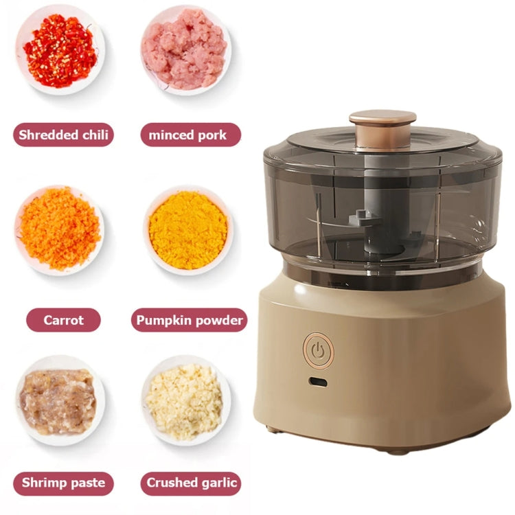 JRQ-01 Home Wireless Electric Meat Grinder Kitchen Garlic Pounder, Size: Double-click(White) - Stirrer & Squeezer by buy2fix | Online Shopping UK | buy2fix