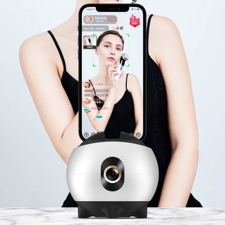 Hishell Rechargeable AI Face Intelligent Follow Shot Gimbal Cell Phone Live Streaming Video Stabilizer(White) - Handheld Gimbals by Hishell | Online Shopping UK | buy2fix