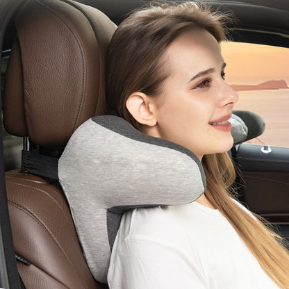 Car Headrest Memory Foam Neck Support Pillow Car Seat Cervical Cushion(Grey) - Seat Accessories by buy2fix | Online Shopping UK | buy2fix