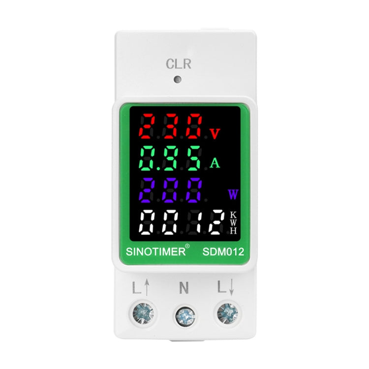 SINOTIMER DIN Rail AC Digital Display Current Voltage Power Electricity Multi-Function Tester, Model: SDM012-2 - Current & Voltage Tester by SINOTIMER | Online Shopping UK | buy2fix