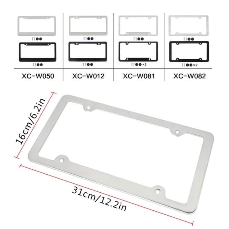 American Standard Aluminum Alloy License Plate Frame Including Accessories, Specification: XC-W059 Tsuna Black - License Plate Covers & Frames by buy2fix | Online Shopping UK | buy2fix