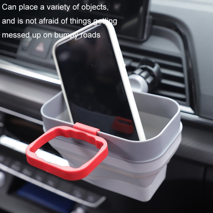 2 in 1 Car Fries Sauce Rack Air Vent Storage Box(Gray White) - Stowing Tidying by buy2fix | Online Shopping UK | buy2fix