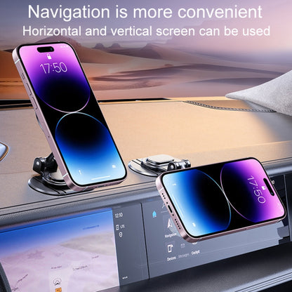 D50-1 Magnetic Folding Car Phone Holder Rotatable Dashboard Stick-On Navigation Stand - Car Holders by buy2fix | Online Shopping UK | buy2fix