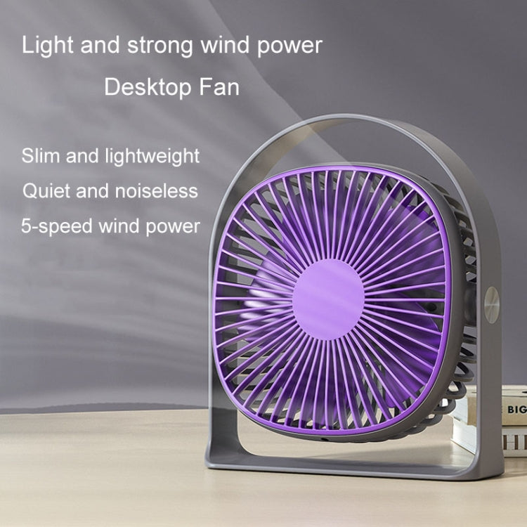 Lightweight USB Charging Nightlight Desktop Fan Summer Office Student Outdoor Multifunctional Small Fan(Purple) - Electric Fans by buy2fix | Online Shopping UK | buy2fix