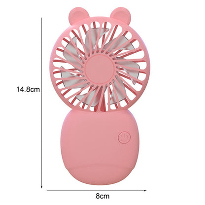 Summer Cartoon Pocket Handheld Stand Fan Rechargeable Silent Mini Fan(Green) - Electric Fans by buy2fix | Online Shopping UK | buy2fix