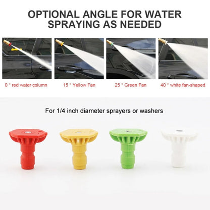 High-pressure Car Washer Nozzle Fan-shaped 1/4 Quick Plug Connector Water Rifle Parts, Specification: 0 Degree (1.2 Nozzle) - Car Washer & Accessories by buy2fix | Online Shopping UK | buy2fix