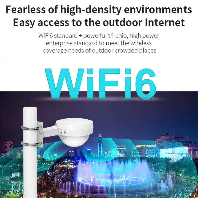 COMFAST WA933 Wi-Fi6  3000Mbps Outdoor Access Point Dual Band Waterproof Wireless Router Support VLAN(EU Plug) - Broadband Amplifiers by COMFAST | Online Shopping UK | buy2fix