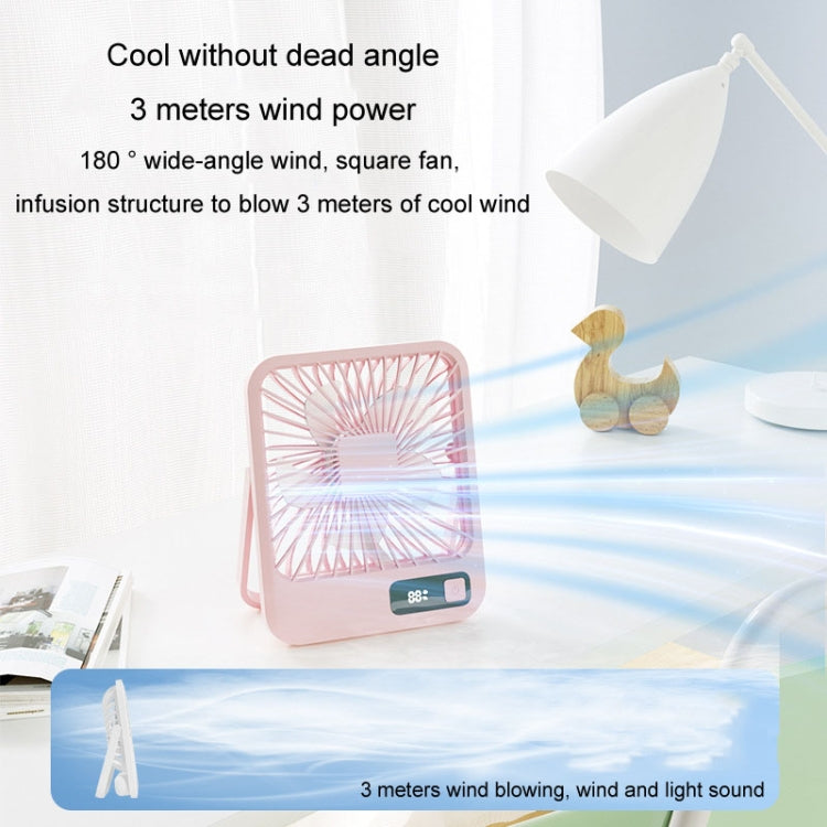 Home Desktop Wall Mounted Fan USB Portable Desktop Mini Fan(Pink) - Electric Fans by buy2fix | Online Shopping UK | buy2fix
