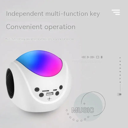 SY-688 TWS RGB Colorful Light Mini Card Bluetooth Speaker(White) - Mini Speaker by buy2fix | Online Shopping UK | buy2fix