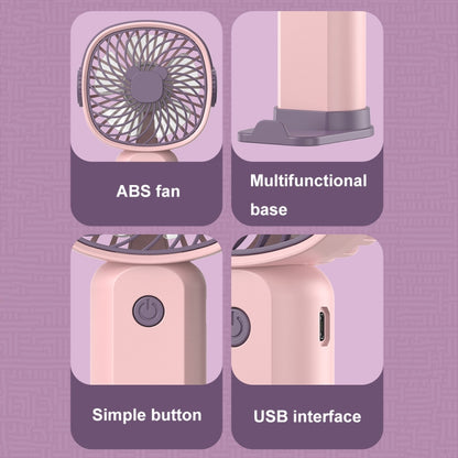 Handheld Portable Mini Multifunctional Fan With Phone Holder Function, Color: Pink Purple no Battery - Electric Fans by buy2fix | Online Shopping UK | buy2fix