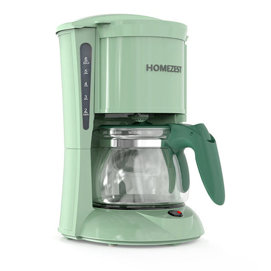 HOMEZEST 600W 0.65L  Automatic Drip Coffee Maker with Glass Carafe 2-6 Cup Capacity(Green EU Plug) - Coffee Tools by HOMEZEST | Online Shopping UK | buy2fix