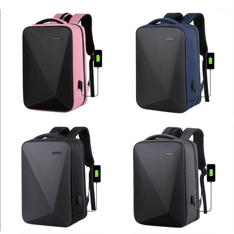 16 inch Large Capacity Password Lock Anti-Theft Laptop Backpack With USB Port(Pink) - Backpack by buy2fix | Online Shopping UK | buy2fix