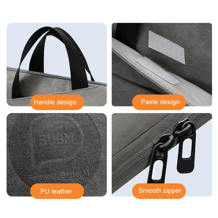 BUBM Portable Computer Bag Notebook Business Travel Bag, Size: 15 inch(Light Gray) - 15 inch by BUBM | Online Shopping UK | buy2fix