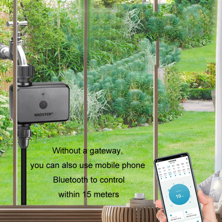 NADSTER Bluetooth WiFi Remote Automatic Timed Flower Watering Controller, Specification: Dual Outlet - Watering & Irrigation by NADSTER | Online Shopping UK | buy2fix