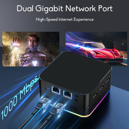 T9 Plus N100 DDR5 16G+1TB UK Plug 12th Alder Lake Dual Gigabit LAN+3 HDMI 4K HD Pocket Mini PC - Windows Mini PCs by buy2fix | Online Shopping UK | buy2fix