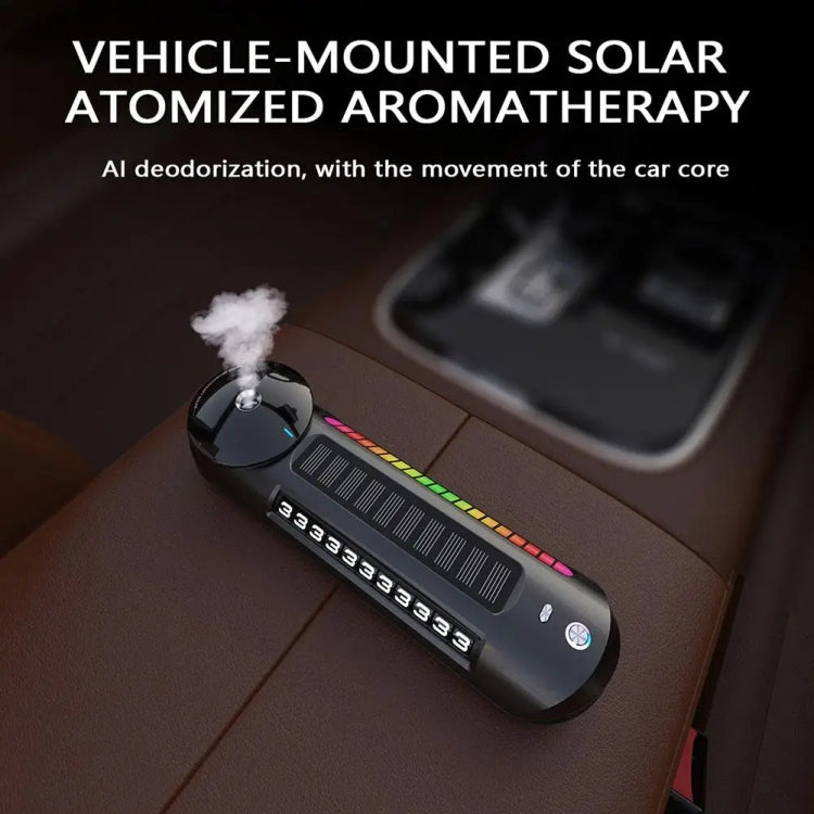 Solar Car Smart Spray Aromatherapy Machine Parking Sign(Black) - Air Freshener by buy2fix | Online Shopping UK | buy2fix
