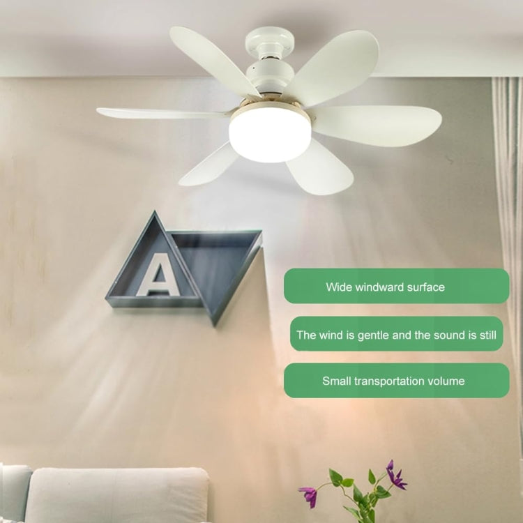 Home Small Fan Light E27 Snail Mouth Suspension Fan Lamp, Size: 520x185mm 40W White(Remote Control Without Base) - Electric Fans by buy2fix | Online Shopping UK | buy2fix