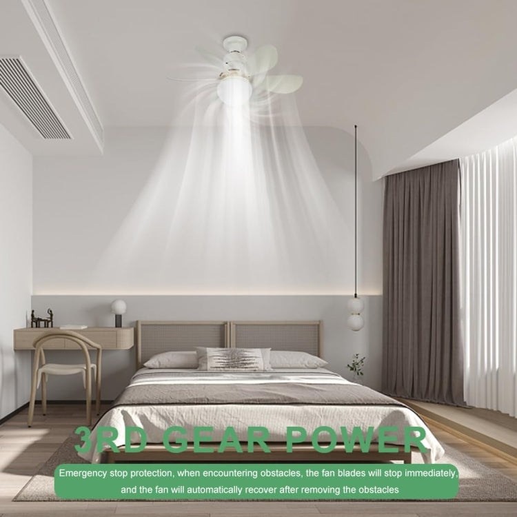 Home Small Fan Light E27 Snail Mouth Suspension Fan Lamp, Size: 520x185mm 40W Matcha Green(Remote Control Without Base) - Electric Fans by buy2fix | Online Shopping UK | buy2fix