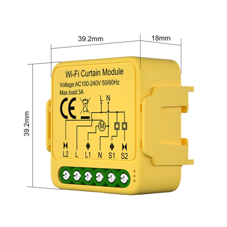 WiFi Graffiti Curtain Switch On / Off Module - Smart Switch by buy2fix | Online Shopping UK | buy2fix