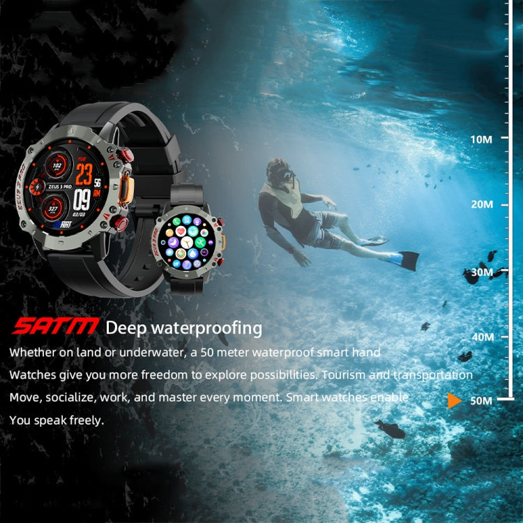 LOKMAT ZEUS3 Pro 1.39-Inch 5ATM Waterproof Outdoor Sports Bluetooth Call Smart Watch(Red) - Smart Watches by LOKMAT | Online Shopping UK | buy2fix