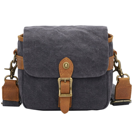 Retro Camera Canvas Bag Shoulder Messenger Bag Travel Portable Case(Dark Gray) - Strap Satchel by buy2fix | Online Shopping UK | buy2fix