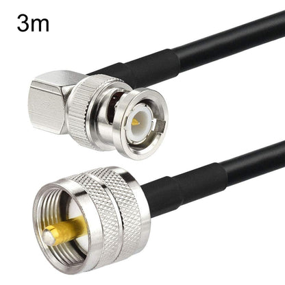 3m BNC Male Right Angle To UHF PL259 Male RG58 Coaxial Cable - Connectors by buy2fix | Online Shopping UK | buy2fix