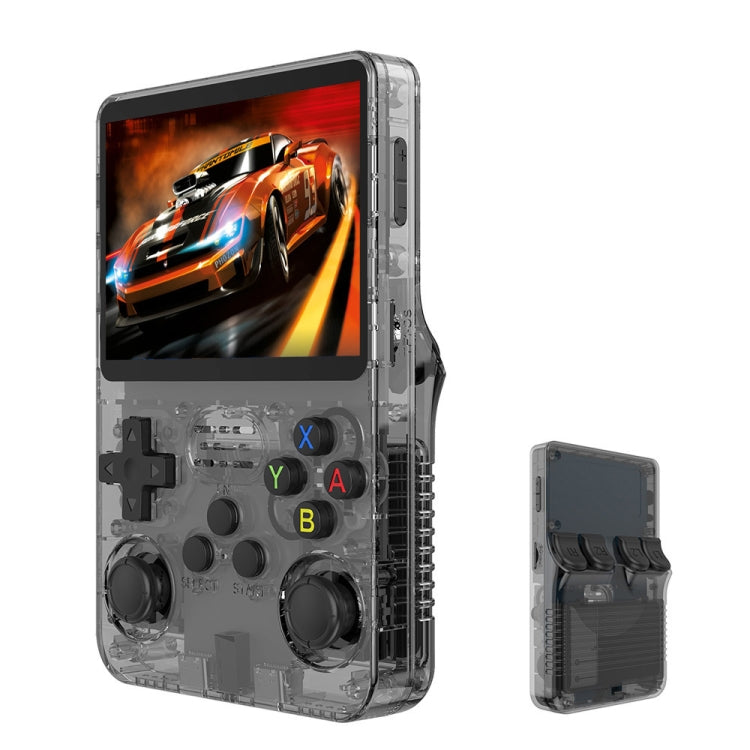 R36S Retro Handheld Game Console Linux System 3.5-Inch IPS Screen Portable Video Player 64G Gray Transparent - Pocket Console by buy2fix | Online Shopping UK | buy2fix