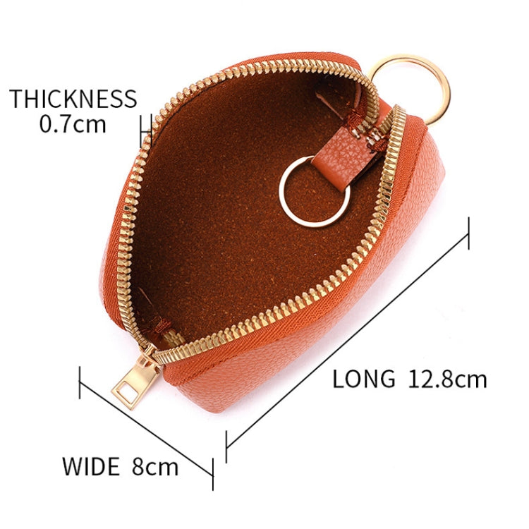 Mini Car Key Bag Large Capacity Soft Leather Coin Purse(Brown) - Car Key Cases by buy2fix | Online Shopping UK | buy2fix