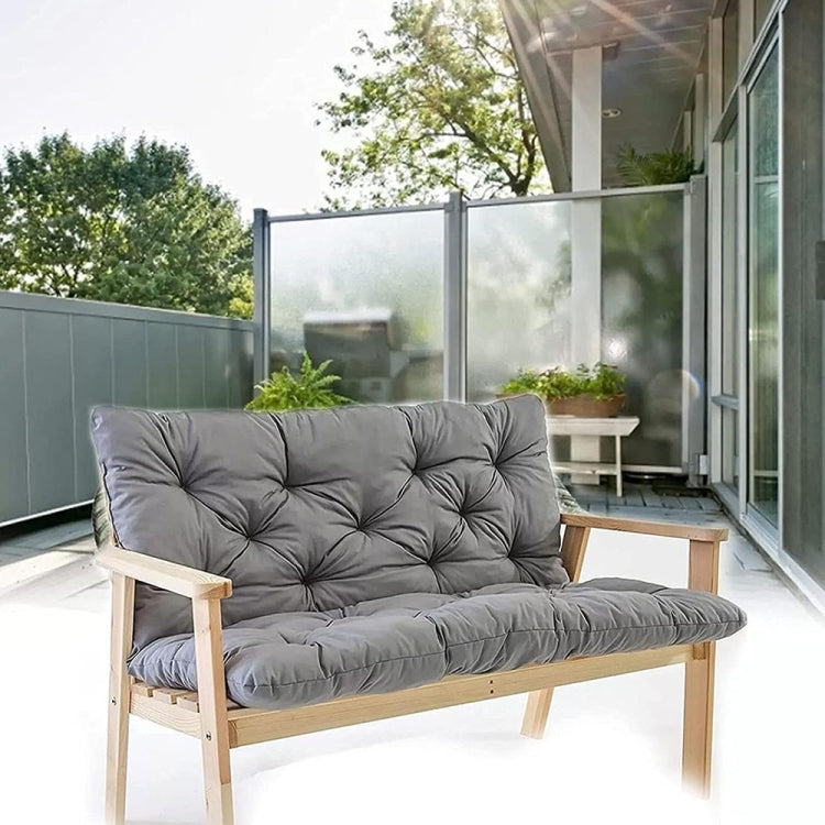 Outdoor Home Patio Soft Waterproof Sunscreen Bench Chair Cushion, Size: 100x100x10cm(Light Gray) - Cushions & Pillows by buy2fix | Online Shopping UK | buy2fix