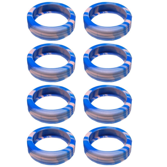 8pcs /Set Luggage Wheel Silicone Protective Cover Swivel Chair Wheel Sound Reducing Cover, Size: Small 4-5cm Wheels(Blue Mixed Pink) - Accessories by buy2fix | Online Shopping UK | buy2fix