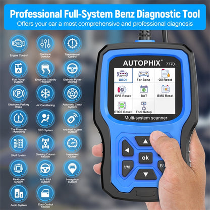 AUTOPHIX 7770 For Mercedes Benz Car Full System OBDII Diagnostic Tool Maintenance Tester - Electronic Test by AUTOPHIX | Online Shopping UK | buy2fix