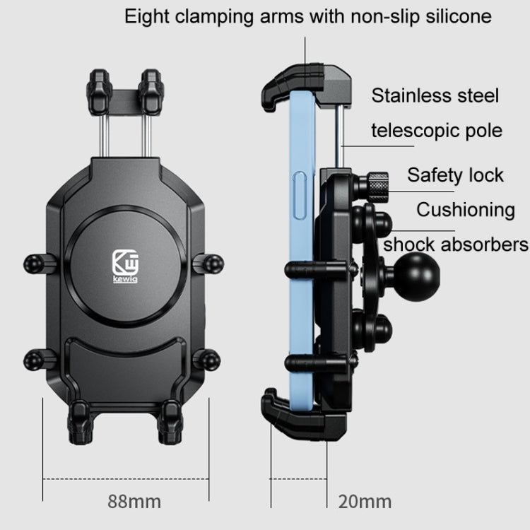 Kewig Motorcycle Octopus Holder Anti-Theft Motorcycle Cell Phone Mounts, Model: M26-C6 - Holder by Kewig | Online Shopping UK | buy2fix