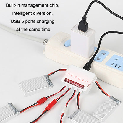 One To Six 3.7V Lithium Battery Drone USB Charger, Color: Green XH2.54 Port - Charger by buy2fix | Online Shopping UK | buy2fix