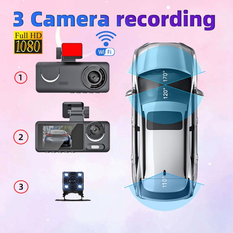 High-Definition Night Vision Driving Recorder, Model: Dual Recording 2K+720P+GPS Track+WIFI Mobile Playback - Car DVRs by buy2fix | Online Shopping UK | buy2fix