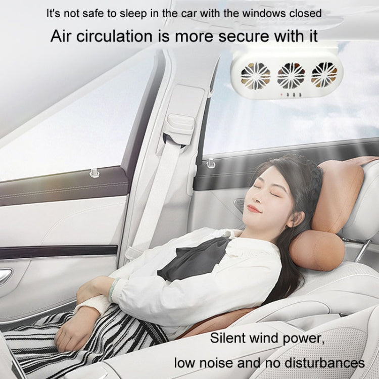 USB Plug-In Car Window Exhaust Fan Car Air Circulation Cooling Ventilation Fan, Color: White - Heating & Fans by buy2fix | Online Shopping UK | buy2fix