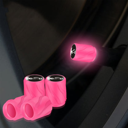 4pcs /Set Luminous Car Motorcycle Tire Modified Valve Cap, Color: Pink Sports Car - Tire Valve Caps by buy2fix | Online Shopping UK | buy2fix