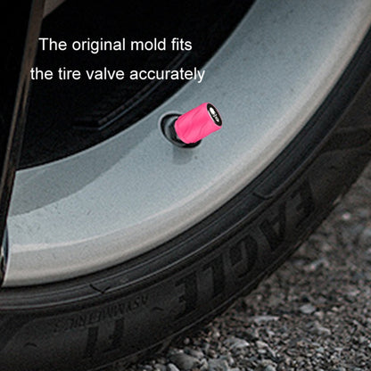 4pcs /Set Luminous Car Motorcycle Tire Modified Valve Cap, Color: Pink Red Skull - Tire Valve Caps by buy2fix | Online Shopping UK | buy2fix