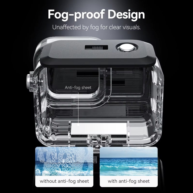 For Insta360 Ace Pro Camera TELESIN 45m Waterproof Case Underwater Diving Housing Cover - Case & Bags by TELESIN | Online Shopping UK | buy2fix