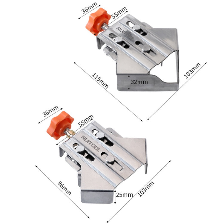 RUITOOL Woodworking Quick Splicing Positioner Stainless Steel Right Angle Fixing Clip, Model: Closed Type - Clamps by RUITOOL | Online Shopping UK | buy2fix