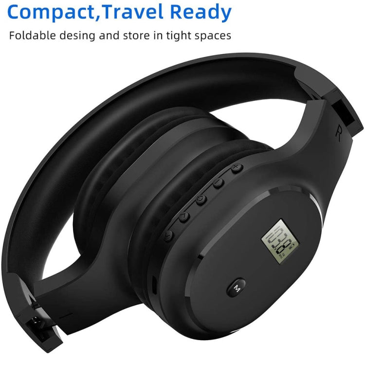 A8 Charging Version Portable Digital Display FM Headphone(Black) - Radio Player by buy2fix | Online Shopping UK | buy2fix