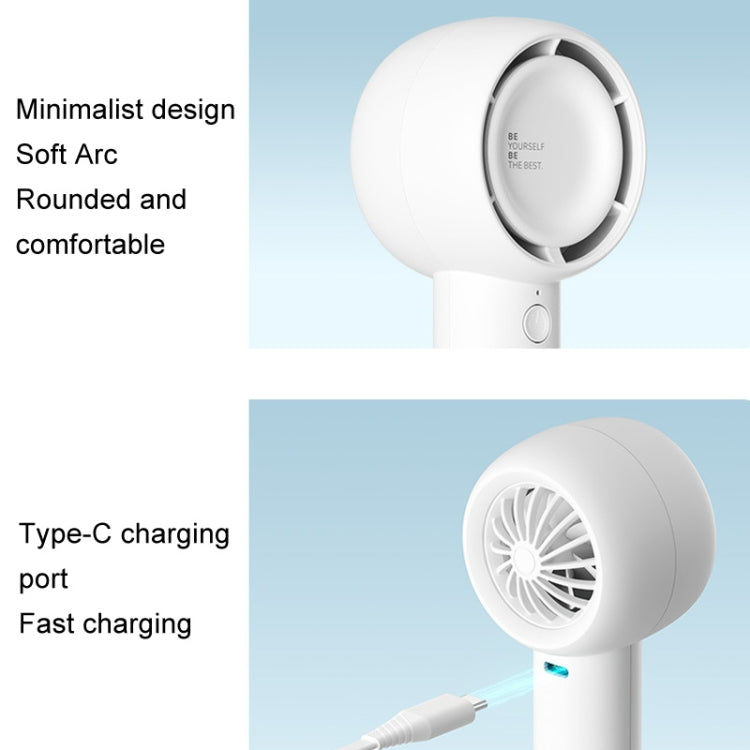 JisuLife FA42 Handheld Portable Small Rechargeable Turbo Fan, Color: White 4500mAh - Electric Fans by JisuLife | Online Shopping UK | buy2fix