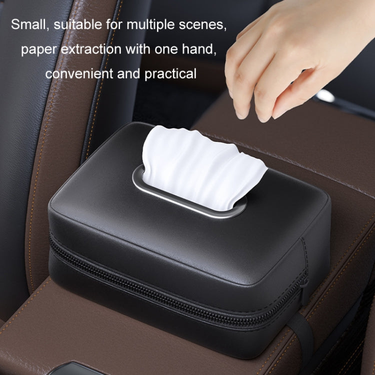 Car Seat Armrest Tissue Box Sun Visor Seat Back Hanging Paper Bag(Red) - Stowing Tidying by buy2fix | Online Shopping UK | buy2fix