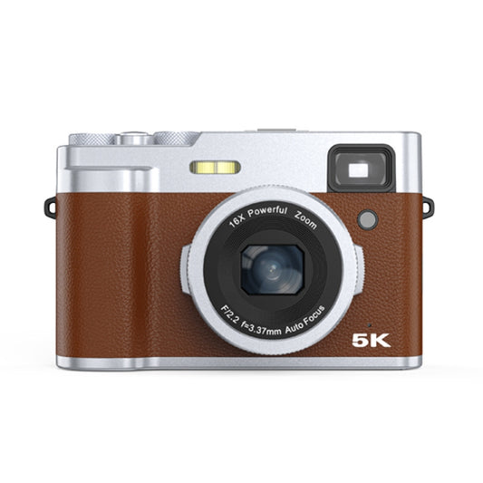 DC203 5K/30FPS 2.8-Inch Screen 16X Front And Rear Dual-Camera HD Digital Camera(Brown) - Children Cameras by buy2fix | Online Shopping UK | buy2fix