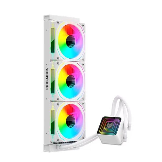 COOLMOON Glacier360 Computer Host Integrated ARGB CPU Water Cooler, Color: White - Fan Cooling by COOLMOON | Online Shopping UK | buy2fix