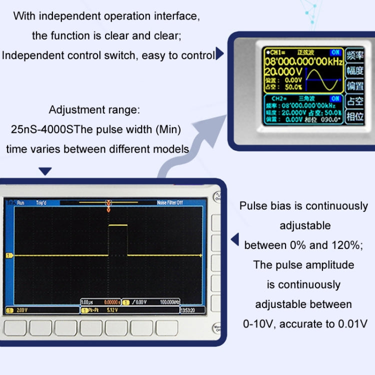 JUNTEK Programmable Dual-Channel DDS Function Arbitrary Waveform Signal Generator, Frequency: 30MHz(UK Plug) - Other Tester Tool by buy2fix | Online Shopping UK | buy2fix