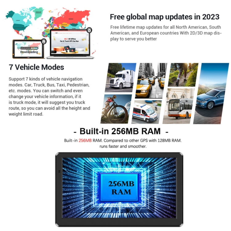 9 Inch 8G/256M Car GPS Navigator With Large Screen Capacitive Bluetooth Map, Area: Middle East Map - Car MP3 & MP4 & MP5 by buy2fix | Online Shopping UK | buy2fix