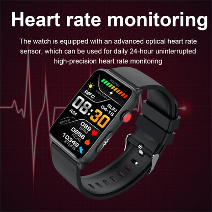 Smart Watch Ring ECG Temperature Heart Rate Blood Pressure Health Bluetooth Talking Watch, Color: Blue Silicone - Smart Wristbands by buy2fix | Online Shopping UK | buy2fix