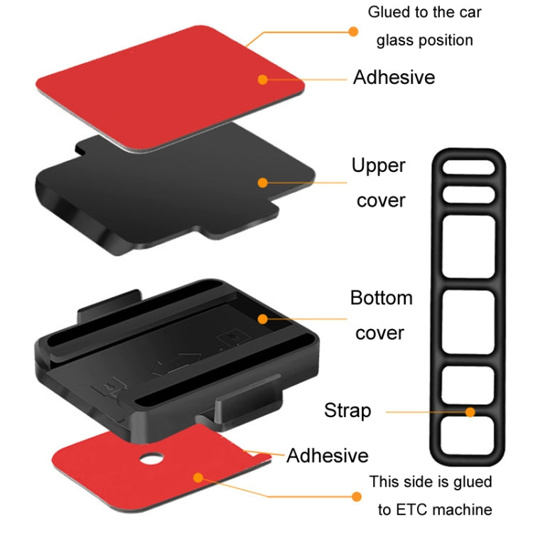 Automotive Removable ETC Slide Bracket Car Anti-Drop Holder, Color: Black - Car Holders by buy2fix | Online Shopping UK | buy2fix