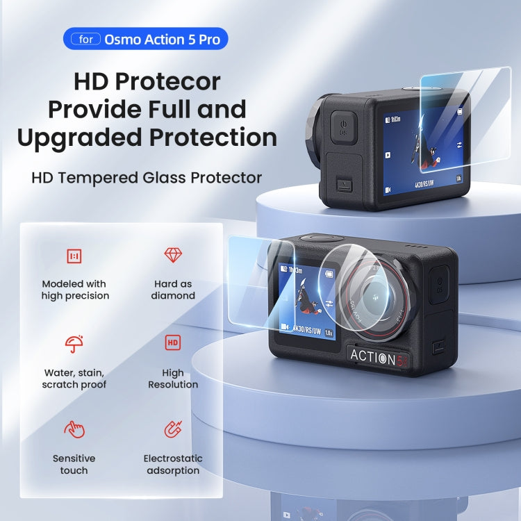 For DJI Osmo Action 5 Pro aMagisn 9H Hardness Tempered Glass Set Package B -  by aMagisn | Online Shopping UK | buy2fix